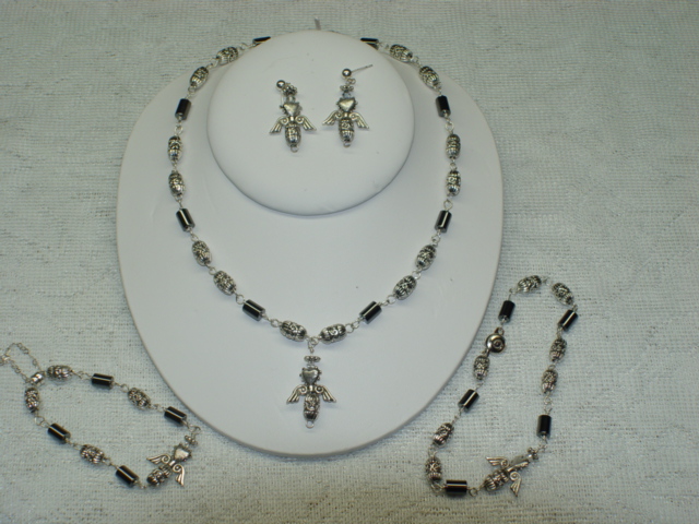 pewter &amp sterling silver necklace